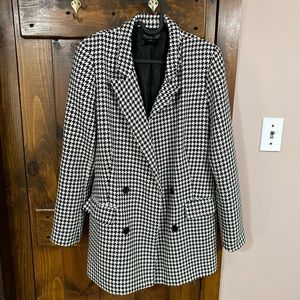 Rachel Zoe Black and White Houndstooth Blazer